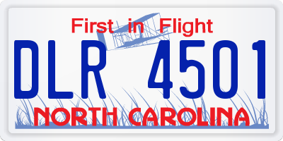 NC license plate DLR4501