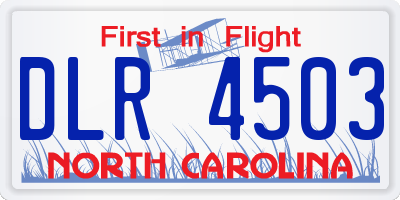NC license plate DLR4503
