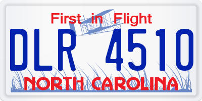 NC license plate DLR4510