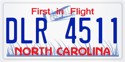 NC license plate DLR4511
