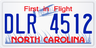 NC license plate DLR4512