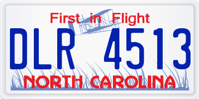 NC license plate DLR4513