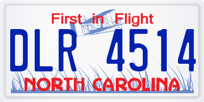 NC license plate DLR4514