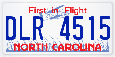 NC license plate DLR4515