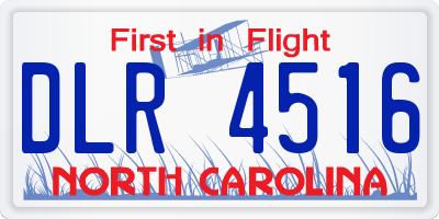 NC license plate DLR4516