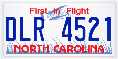 NC license plate DLR4521
