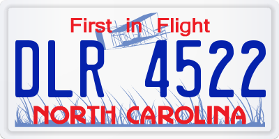 NC license plate DLR4522