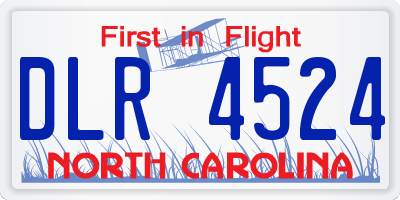 NC license plate DLR4524