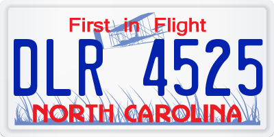 NC license plate DLR4525