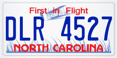 NC license plate DLR4527