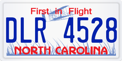 NC license plate DLR4528
