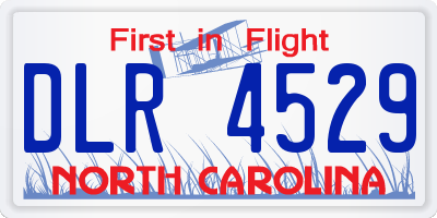 NC license plate DLR4529
