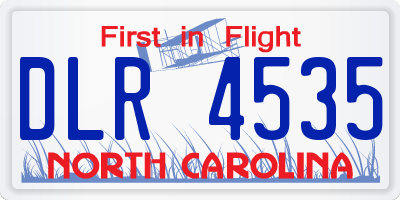 NC license plate DLR4535