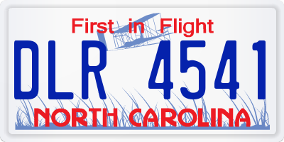 NC license plate DLR4541