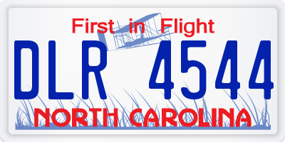 NC license plate DLR4544