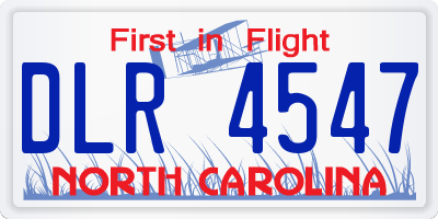 NC license plate DLR4547