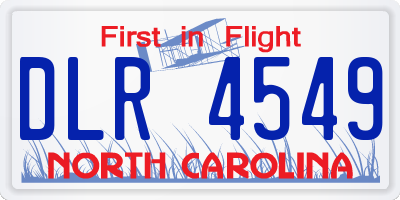 NC license plate DLR4549