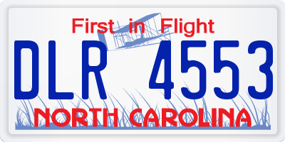 NC license plate DLR4553