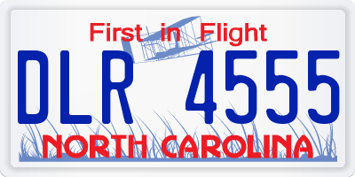 NC license plate DLR4555