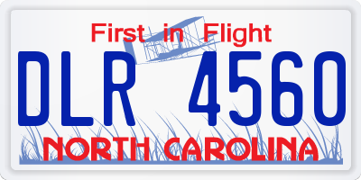 NC license plate DLR4560