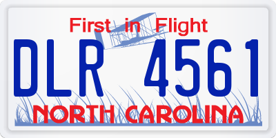 NC license plate DLR4561