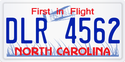 NC license plate DLR4562
