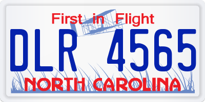 NC license plate DLR4565