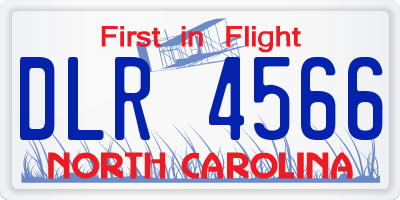 NC license plate DLR4566