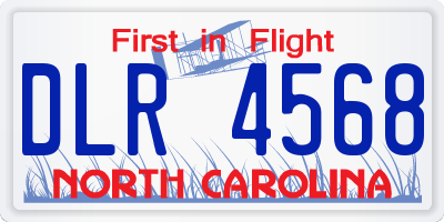 NC license plate DLR4568