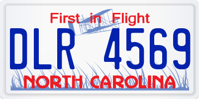 NC license plate DLR4569