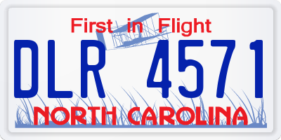 NC license plate DLR4571