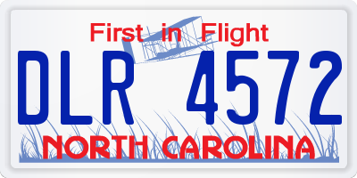 NC license plate DLR4572