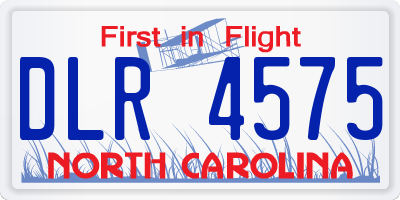 NC license plate DLR4575