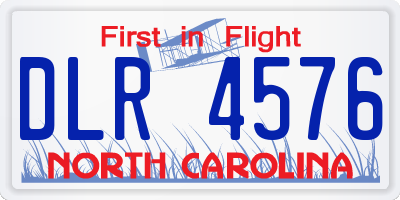 NC license plate DLR4576