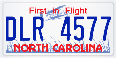 NC license plate DLR4577