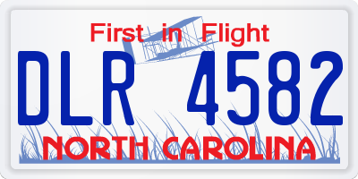 NC license plate DLR4582
