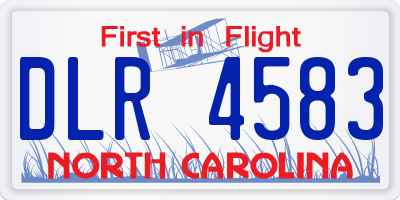 NC license plate DLR4583