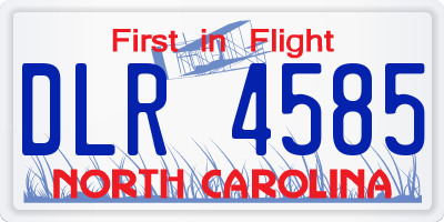 NC license plate DLR4585