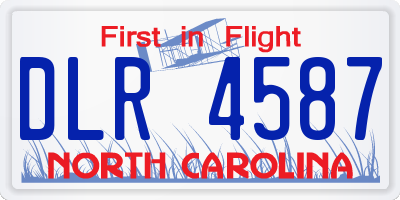 NC license plate DLR4587