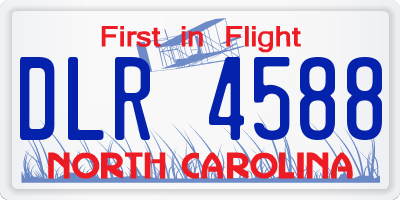 NC license plate DLR4588