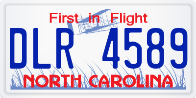NC license plate DLR4589