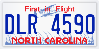 NC license plate DLR4590