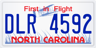 NC license plate DLR4592