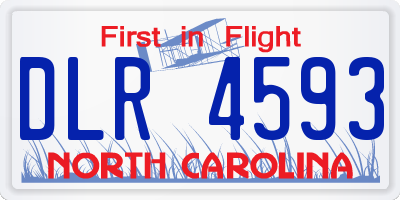 NC license plate DLR4593