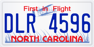 NC license plate DLR4596