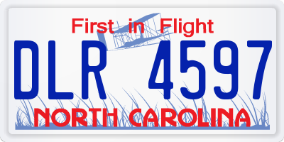 NC license plate DLR4597