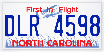 NC license plate DLR4598
