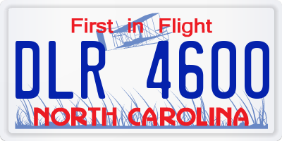 NC license plate DLR4600