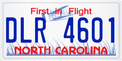 NC license plate DLR4601