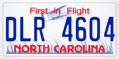 NC license plate DLR4604